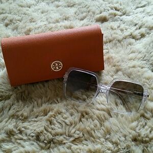 Tory Burch Oversized Clear Sunglasses - New